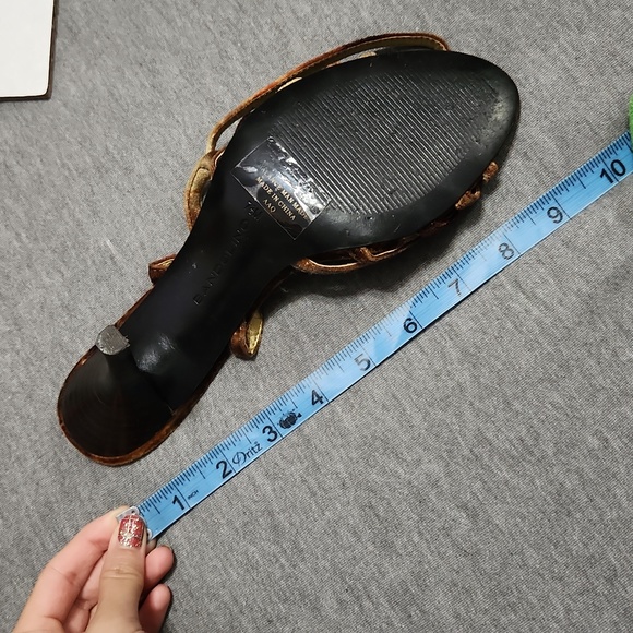 Bandolino Golden Velvet Strappy Heels - Picture 12 of 16